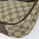 GUCCI GG Supreme Shoulder Bag PVC Beige Gold Auth 153152-8