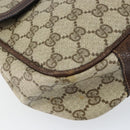 GUCCI GG Supreme Shoulder Bag PVC Beige Gold Auth 153152-15