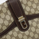 GUCCI GG Supreme Shoulder Bag PVC Beige Gold Auth 153152-18