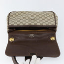 GUCCI GG Supreme Shoulder Bag PVC Beige Gold Auth 153152-9