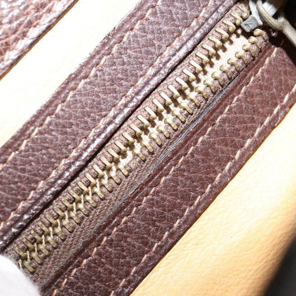 GUCCI GG Supreme Shoulder Bag PVC Beige Gold Auth 153152