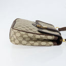 GUCCI GG Supreme Shoulder Bag PVC Beige Gold Auth 153152-3