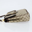 GUCCI GG Supreme Shoulder Bag PVC Beige Gold Auth 153152-4