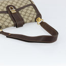 GUCCI GG Supreme Shoulder Bag PVC Beige Gold Auth 153152-7