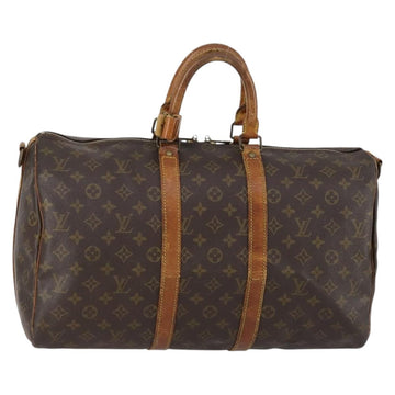 LOUIS VUITTON Monogram Keepall Bandouliere 45 Boston Bag M41418 LV Auth 153159