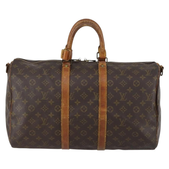 LOUIS VUITTON Monogram Keepall Bandouliere 45 Boston Bag M41418 LV Auth 153159