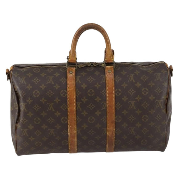 LOUIS VUITTON Monogram Keepall Bandouliere 45 Boston Bag M41418 LV Auth 153159