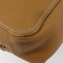 PRADA Hand Bag Leather Beige Auth 153163-17