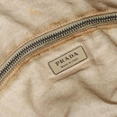 PRADA Hand Bag Leather Beige Auth 153163-9
