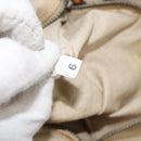 PRADA Hand Bag Leather Beige Auth 153163-12