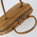 PRADA Hand Bag Leather Beige Auth 153163-6