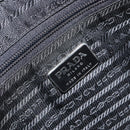 PRADA Shoulder Bag Leather Gray Silver Auth 153165-15