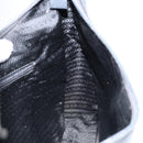 PRADA Shoulder Bag Leather Gray Silver Auth 153165-17