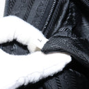 PRADA Shoulder Bag Leather Gray Silver Auth 153165-21