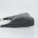 PRADA Shoulder Bag Leather Gray Silver Auth 153165-5