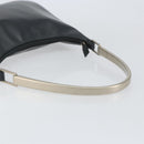 PRADA Shoulder Bag Leather Gray Silver Auth 153165-7