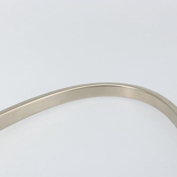 PRADA Shoulder Bag Leather Gray Silver Auth 153165