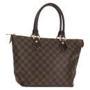 LOUIS VUITTON Damier Ebene Saleya PM Tote Bag N51183 LV Auth 153166V-1