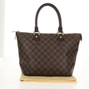 LOUIS VUITTON Damier Ebene Saleya PM Tote Bag N51183 LV Auth 153166V-12