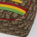 Christian Dior Trotter Canvas Shoulder Bag Rasta Color Beige Auth 153168-9