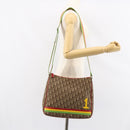 Christian Dior Trotter Canvas Shoulder Bag Rasta Color Beige Auth 153168-22