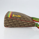 Christian Dior Trotter Canvas Shoulder Bag Rasta Color Beige Auth 153168-3
