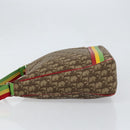 Christian Dior Trotter Canvas Shoulder Bag Rasta Color Beige Auth 153168-4