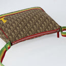 Christian Dior Trotter Canvas Shoulder Bag Rasta Color Beige Auth 153168-6