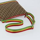 Christian Dior Trotter Canvas Shoulder Bag Rasta Color Beige Auth 153168-7