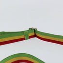 Christian Dior Trotter Canvas Shoulder Bag Rasta Color Beige Auth 153168-8