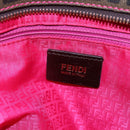 FENDI Zucca Canvas Tote Bag Black Brown Auth 153170-16