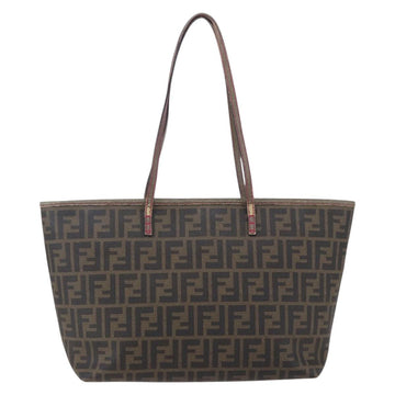 FENDI Zucca Canvas Tote Bag Black Brown Auth 153170 - 0
