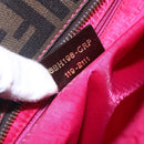 FENDI Zucca Canvas Tote Bag Black Brown Auth 153170-22