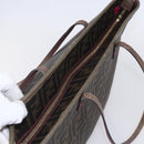 FENDI Zucca Canvas Tote Bag Black Brown Auth 153170-6