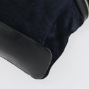 Jimmy Choo Tote Bag Suede 2way Navy Silver Auth 153171-12