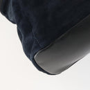 Jimmy Choo Tote Bag Suede 2way Navy Silver Auth 153171-13