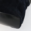 Jimmy Choo Tote Bag Suede 2way Navy Silver Auth 153171-14