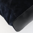 Jimmy Choo Tote Bag Suede 2way Navy Silver Auth 153171-15