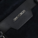 Jimmy Choo Tote Bag Suede 2way Navy Silver Auth 153171-17