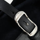 Jimmy Choo Tote Bag Suede 2way Navy Silver Auth 153171-18