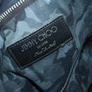 Jimmy Choo Tote Bag Suede 2way Navy Silver Auth 153171-20