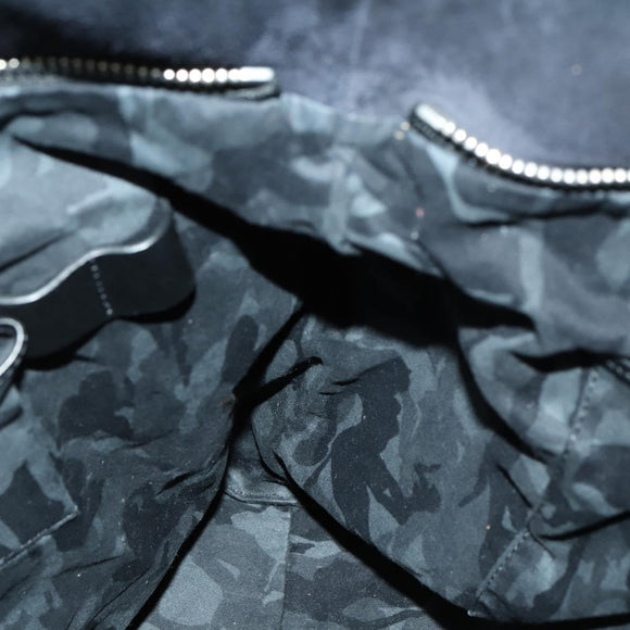 Jimmy Choo Tote Bag Suede 2way Navy Silver Auth 153171