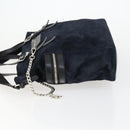 Jimmy Choo Tote Bag Suede 2way Navy Silver Auth 153171-5