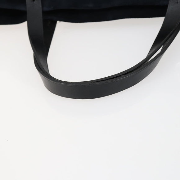 Jimmy Choo Tote Bag Suede 2way Navy Silver Auth 153171