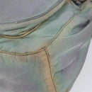 PRADA Shoulder Bag Nylon Gray Silver Auth 153172-9