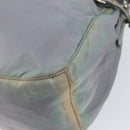 PRADA Shoulder Bag Nylon Gray Silver Auth 153172-15