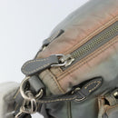 PRADA Shoulder Bag Nylon Gray Silver Auth 153172-19