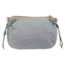 PRADA Shoulder Bag Nylon Gray Silver Auth 153172-2