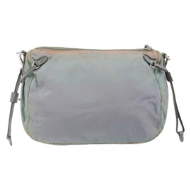 PRADA Shoulder Bag Nylon Gray Silver Auth 153172 - 0