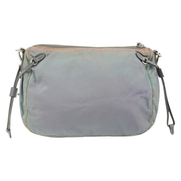 PRADA Shoulder Bag Nylon Gray Silver Auth 153172 - 0